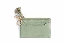 Women Credit CARD CASE WITH KEY CHAIN, JADE