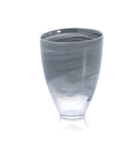 POLISHED ALABASTER ROUND VASE, STONE