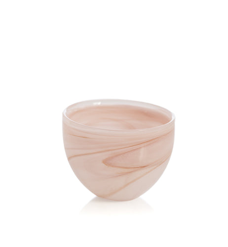 POLISHED ALABASTER CONDIMENT DISH, BLUSH