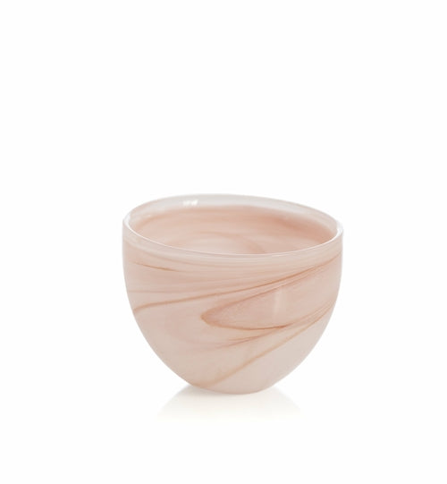 POLISHED ALABASTER CONDIMENT DISH, BLUSH