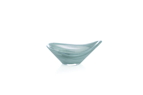 POLISHED ALABASTER TASTING DISH, TURQUOISE