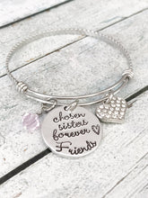 Women Best friend - Sister bracelet - Hand Stamped-Stainless-Steel