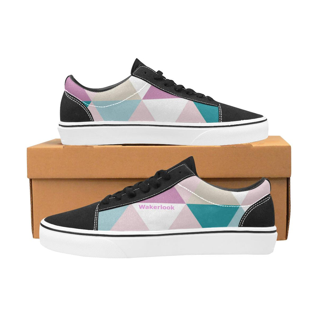 Women Shoes- Triangle Women's Lace-Up Wakerlook Canvas Shoes