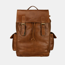 Unisex Finelaer Brown Leather Backpack/Laptop