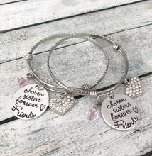 Women Best friend - Sister bracelet - Hand Stamped-Stainless-Steel