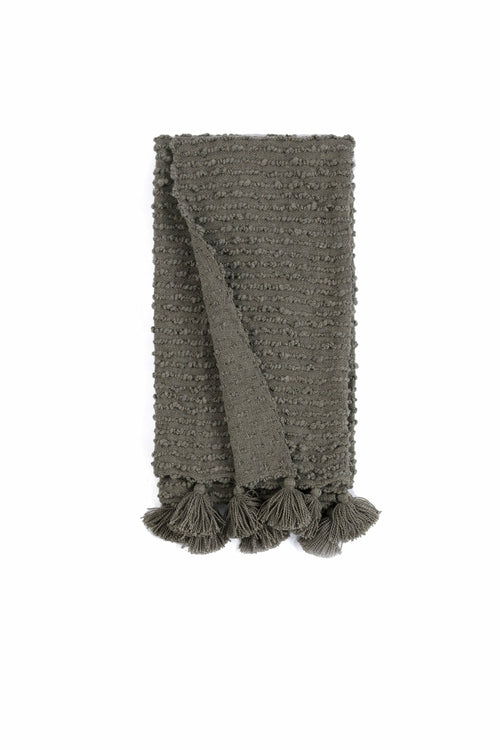 POPCORN THROW, GREY- 60