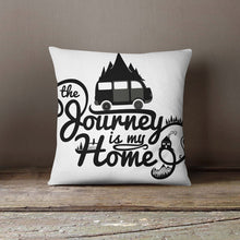 "Journey is my Home"-Decorative Black Pillowcase