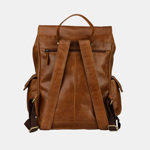Unisex Finelaer Brown Leather Backpack/Laptop