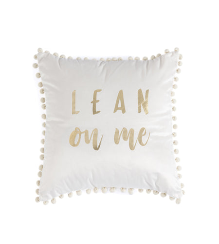 LEAN ON ME PILLOW, IVORY