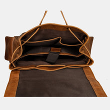 Unisex Finelaer Brown Leather Backpack/Laptop