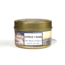 Candle- Citrus + Sage Soy Wax Candle