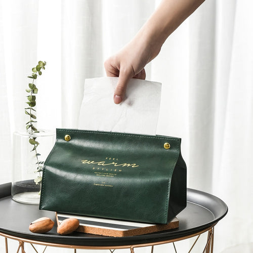 Leather Luxury Tissue Box Case
