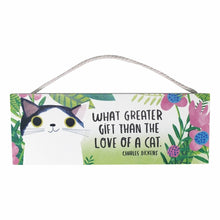 Wooden Cat Sign - "What Greater Gift Than the Love of a Cat'