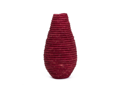 Burgundy Nya Decorative Vase- Made in Uganda