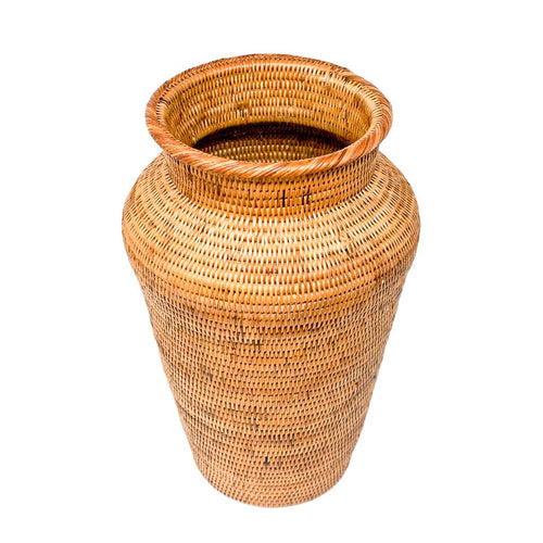 HONEY RATTAN DECOR VASE- Made by Talented Women Artisans in Bali