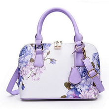 Women Handbag Leather Flower Print