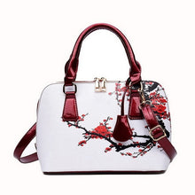 Women Handbag Leather Flower Print