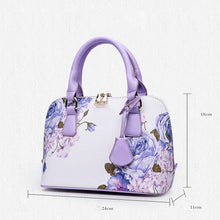 Women Handbag Leather Flower Print