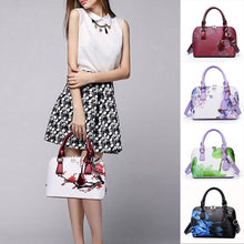 Women Handbag Leather Flower Print