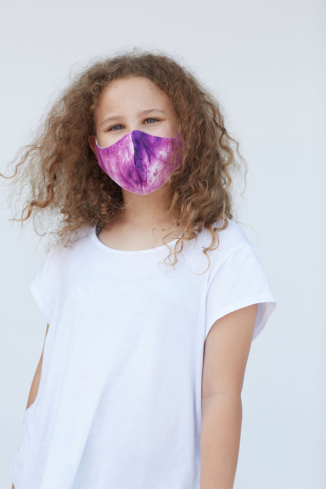 Youth Purple Tie Dye Face Mask