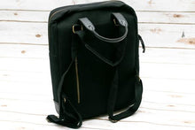 Stitched Boho Canva and vegan leather backpack/laptop
