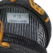 Women Handwoven Rattan BAG-Milly- {Black & Tan}
