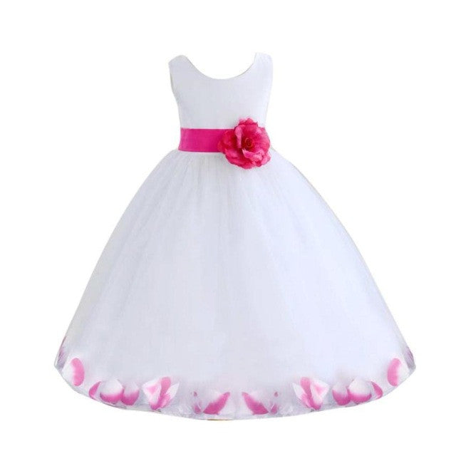 Beautiful Girl Princess Dress with Sashes Bow -Sizes 2T-6
