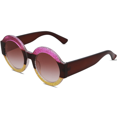 Women Oversized Clout Goggles Shades -Round Thick Frame