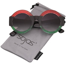 Women Oversized Clout Goggles Shades -Round Thick Frame