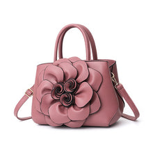Women Leather Hand Bag- Flower Design