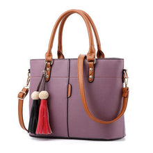 Women Designer Tassel Leather Shoulder Bag