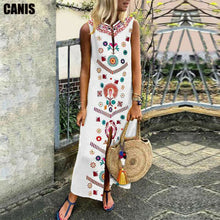 Women Dress- Long Floral Print-Casual-Slit